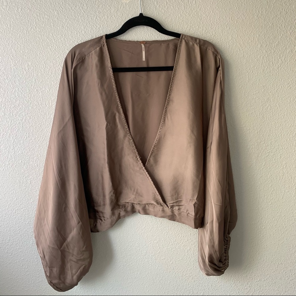 Free People Bronze Blouse L
